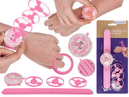 Pink Spinning Top-Bracelet, ca. 21,5 cm,