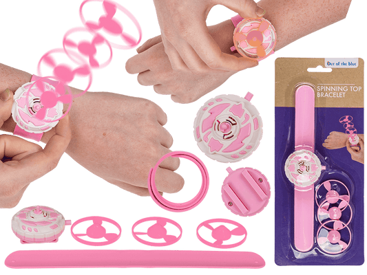 Pink Spinning Top-Bracelet, ca. 21,5 cm,