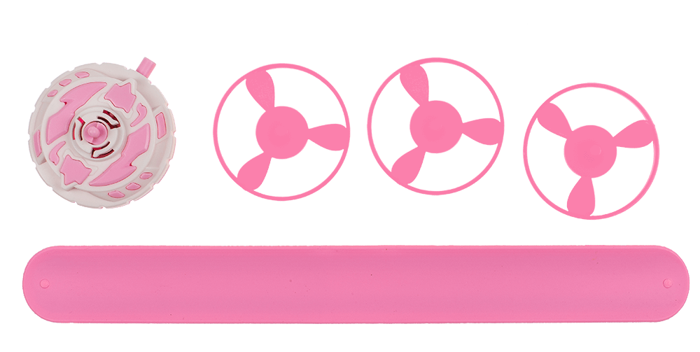 Pink Spinning Top-Bracelet, ca. 21,5 cm,