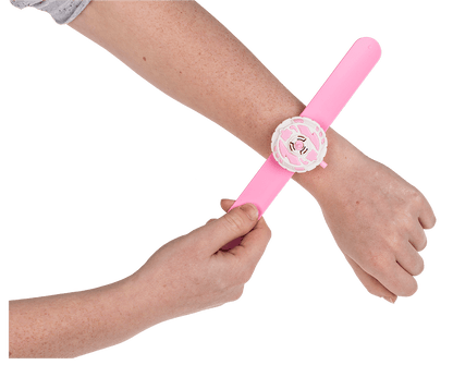 Pink Spinning Top-Bracelet, ca. 21,5 cm,