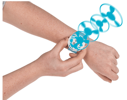 Blue Spinning Top-Bracelet, ca. 21,5 cm,