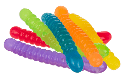 Super Stretchy Wiggly Worms, approx. 9 x 1,3 cm,