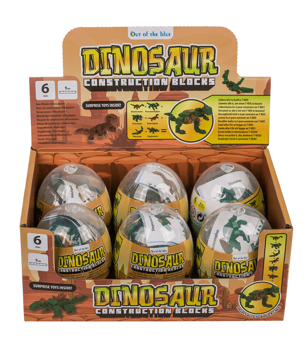 Construction blocks, Dinosaur, approx. 9 cm,