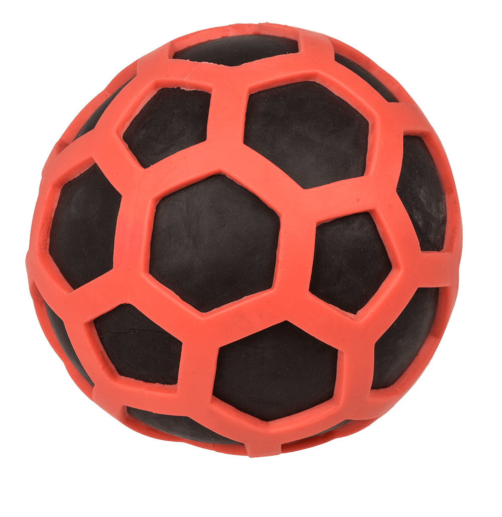 Squeeze ball in rubber net, approx. 8 cm,