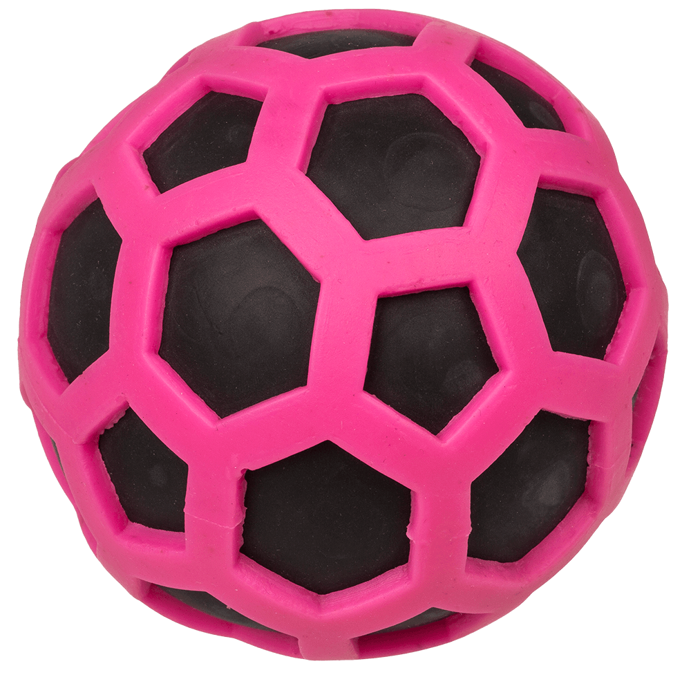 Squeeze ball in rubber net, approx. 8 cm,
