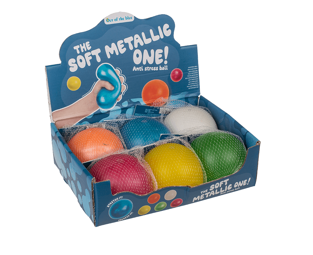 XL Ultra soft anti stress ball, Metallic,