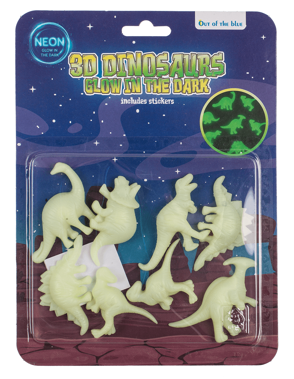 3D Dinosaurs, Glow in the dark,