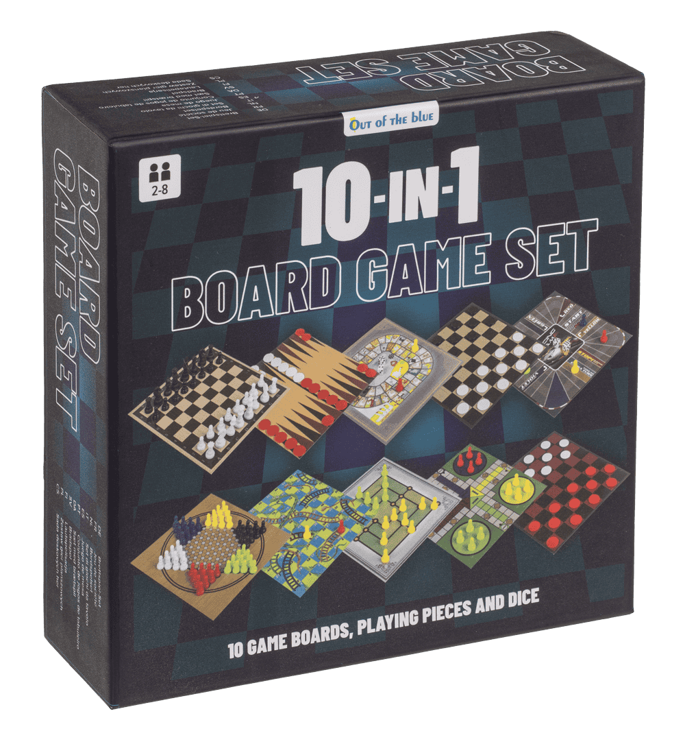 Board Game Set, 10 in 1, 15 x 15 cm,