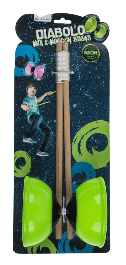 Diabolo with 2 wooden sticks, Glow in the Dark,