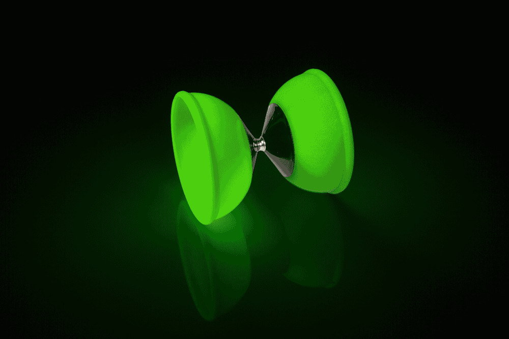 Diabolo with 2 wooden sticks, Glow in the Dark,