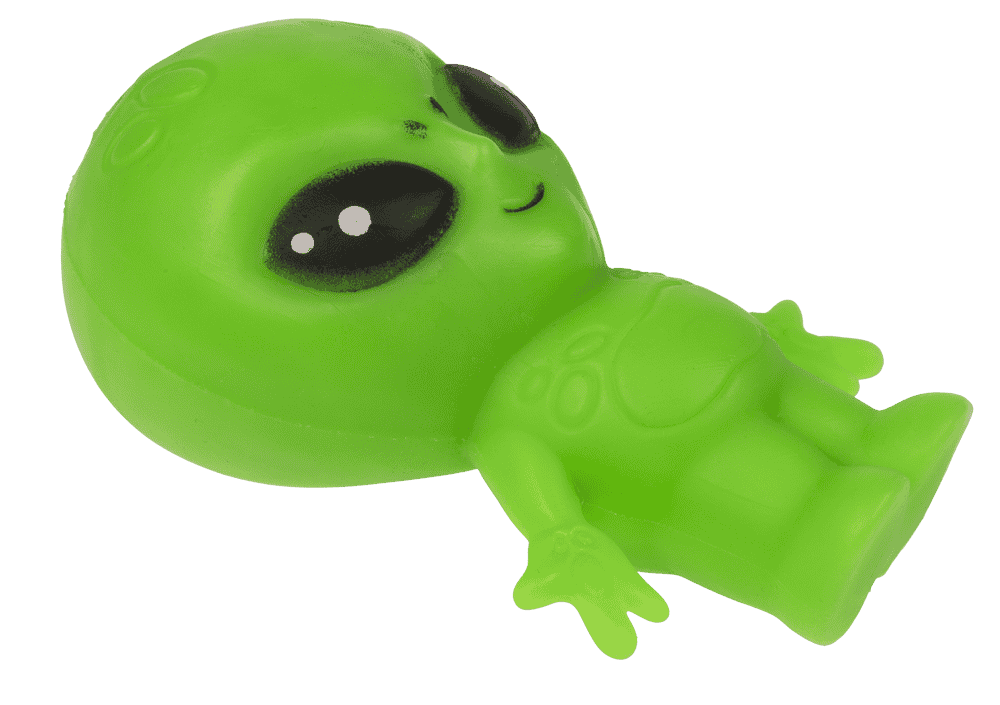 Stretchy Alien, Glow in the Dark, 8 x 12 x 6 cm,