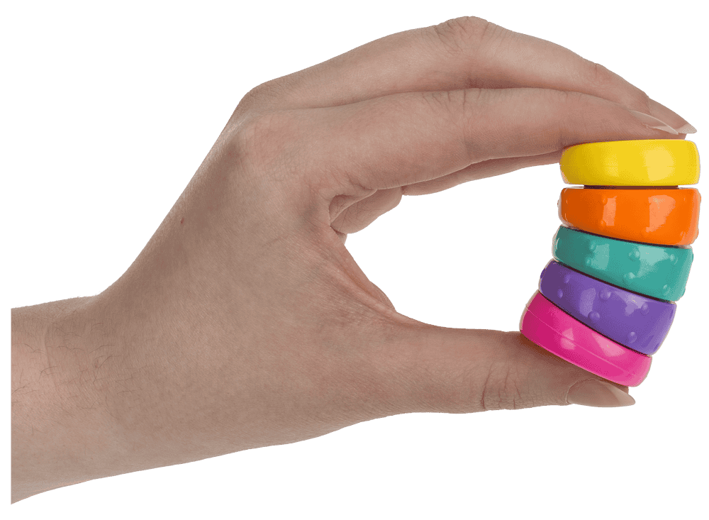 Torsion Circle, Rainbow, 3,5 x 7 cm,