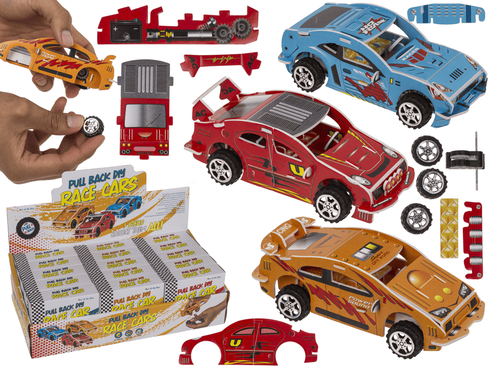 Pullback DIY Race Cars construction set,