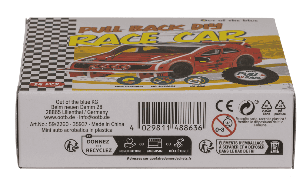 Pullback DIY Race Cars construction set,