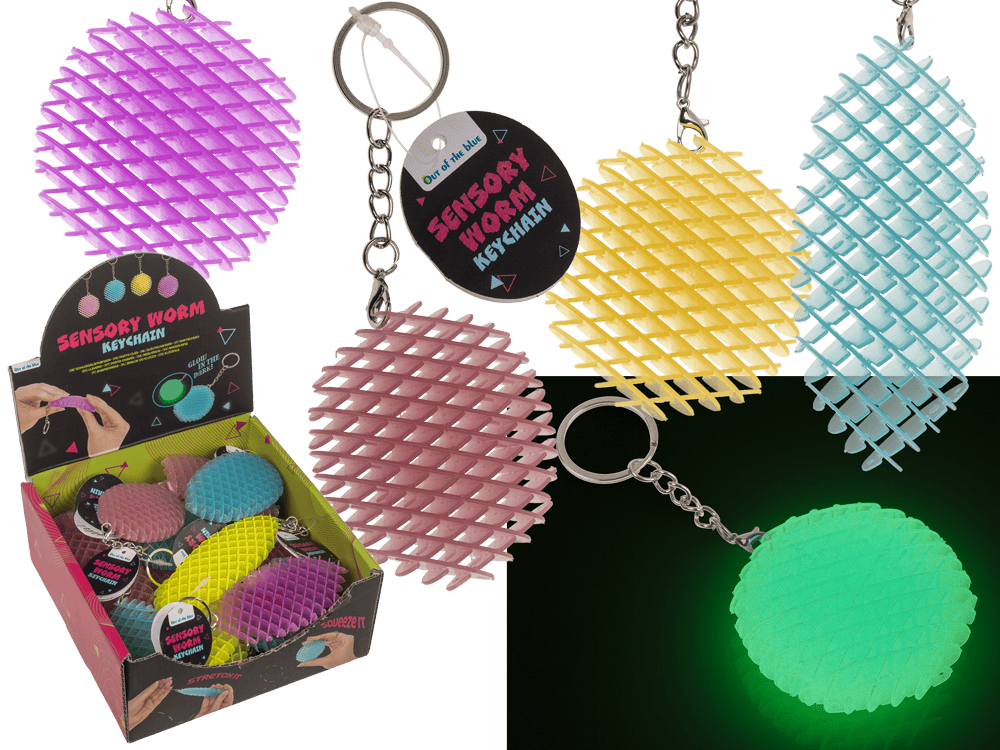 Metal keychain, Sensory Worm,