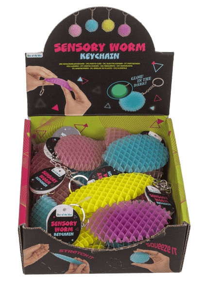 Metal keychain, Sensory Worm,