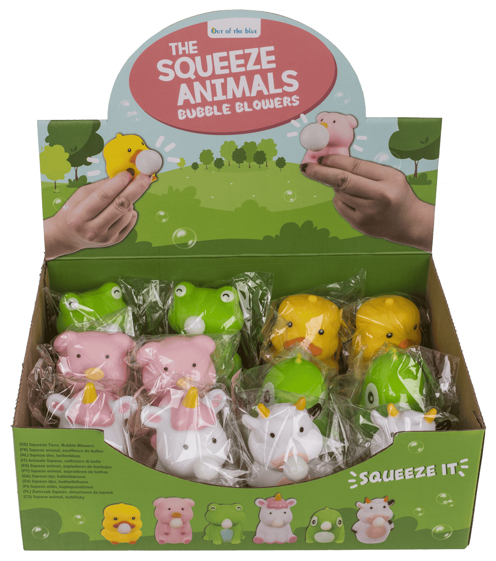Squeeze Animals, Bubble Blowers,