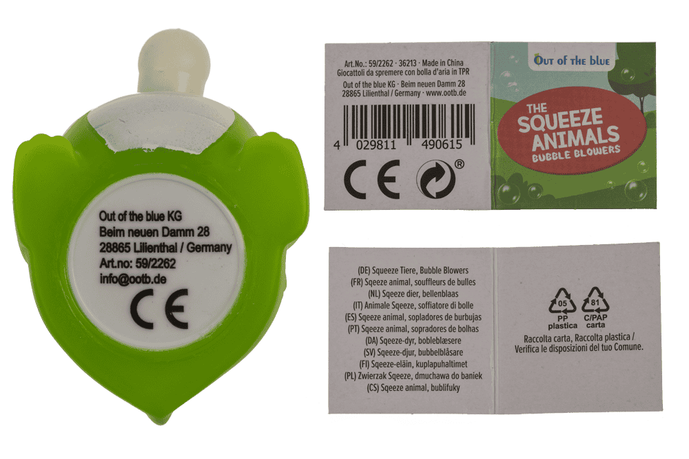 Squeeze Animals, Bubble Blowers,