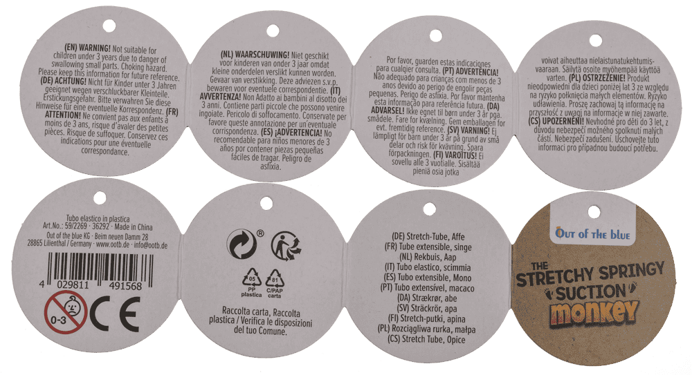 Stretch Tube, Monkey, 14,5 x 15 cm,