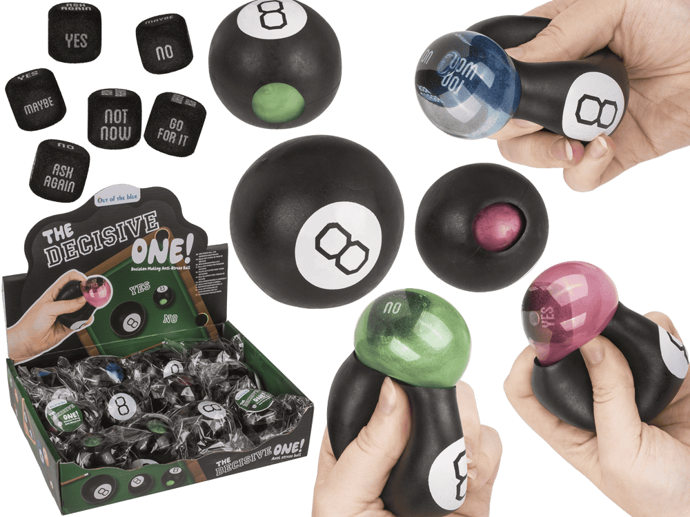 Decision Making Squeeze Ball, 8-Ball, 6,3 cm,