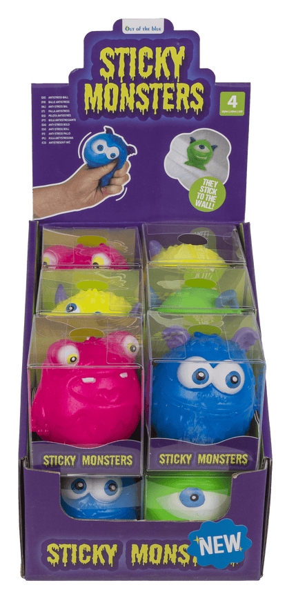Sticky Monsters, Squeeze & Wall Ball, 8 cm,