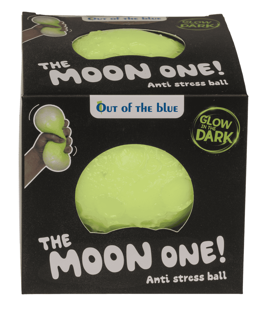 Anti stress ball, XL Moon, Glow in the Dark,