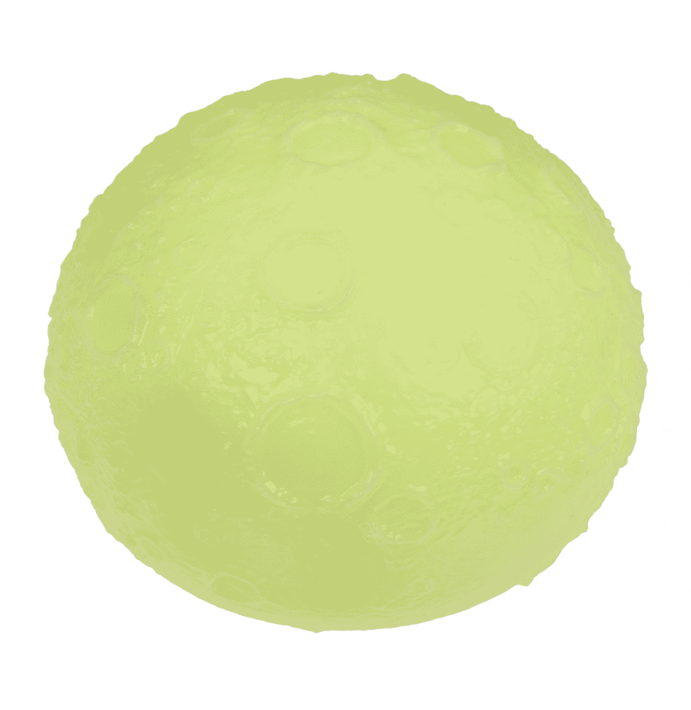 Anti stress ball, XL Moon, Glow in the Dark,