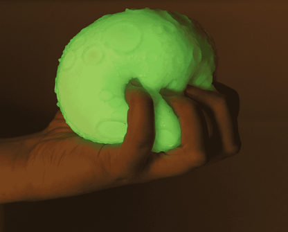 Anti stress ball, XL Moon, Glow in the Dark,