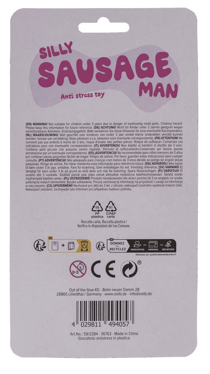 Anti stress toy, Silly Sausage Man,