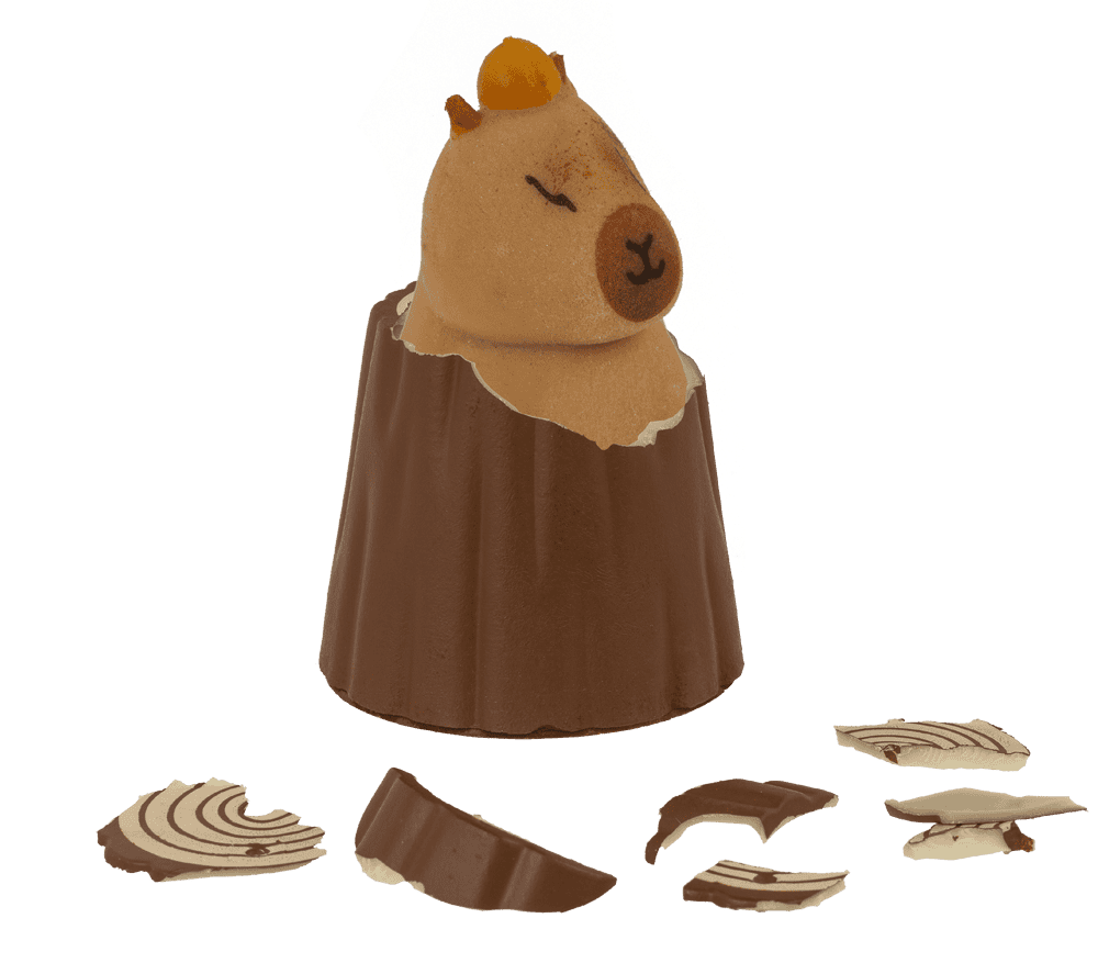 Hatching tree trunk, Capybara,