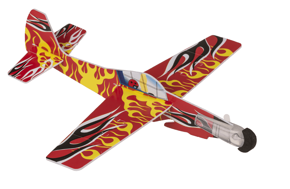 Airplane with rubber band starter,