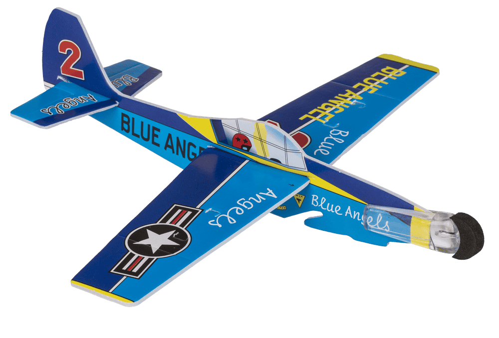 Airplane with rubber band starter,