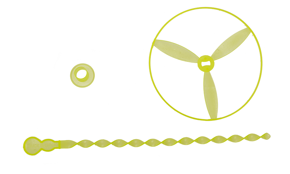 Twisty Pull-string Ufo, Neon, approx. 20,5 cm,