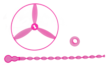 Twisty Pull-string Ufo, Neon, approx. 20,5 cm,