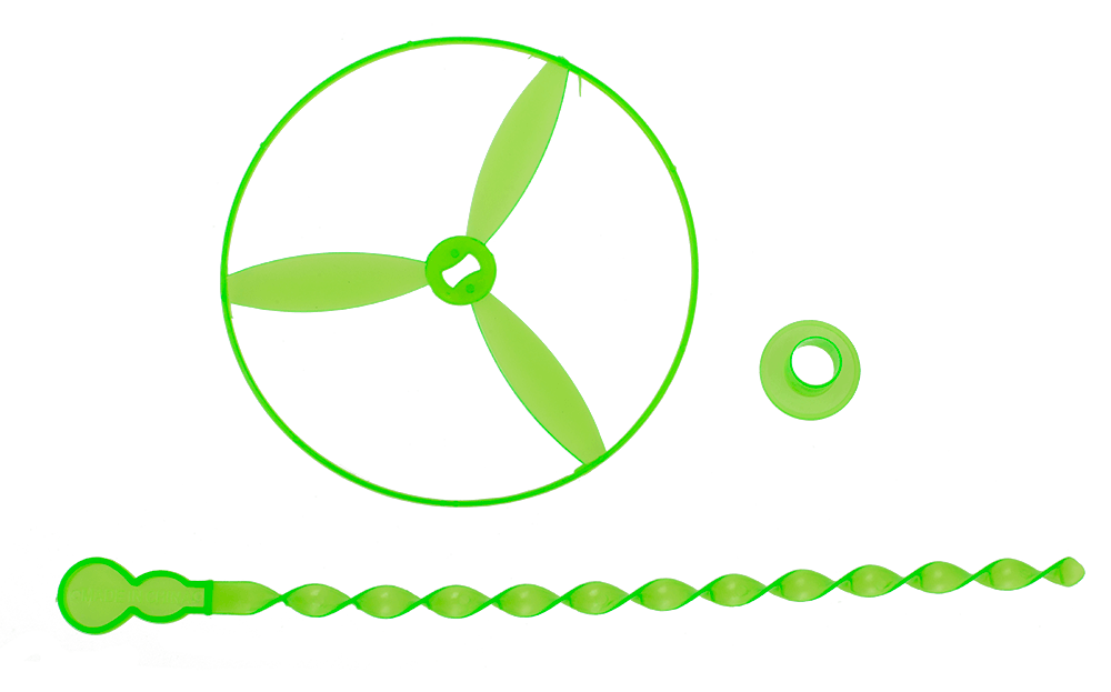 Twisty Pull-string Ufo, Neon, approx. 20,5 cm,