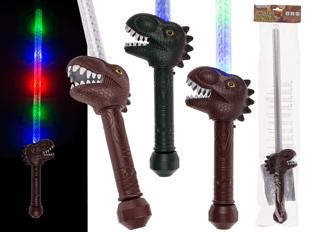 Wand with LED, Dinosaur, approx. 67 cm,