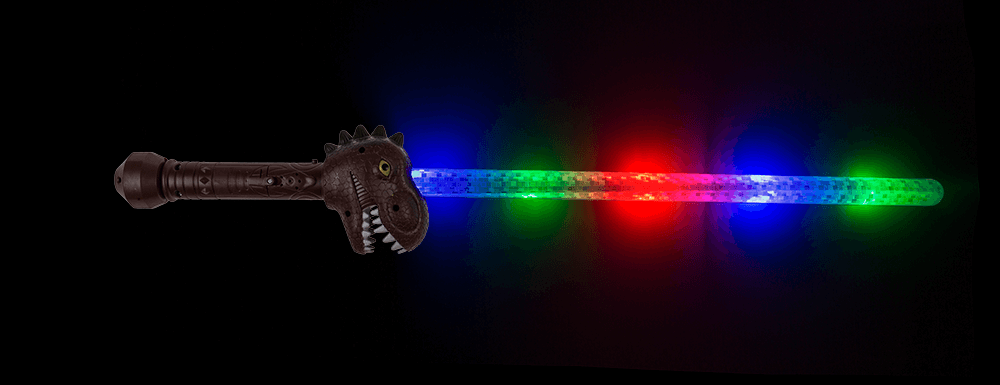 Wand with LED, Dinosaur, approx. 67 cm,