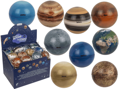 Bouncing ball, Galaxy planets, approx. 6 cm,