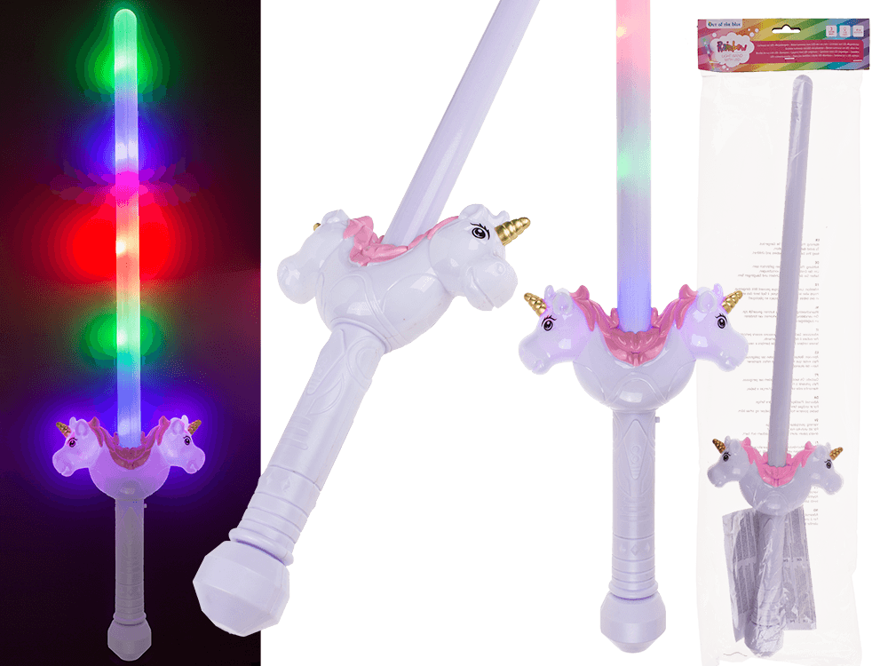 Wand with LED, Unicorn, approx. 67 cm,