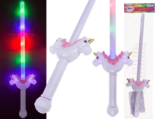 Wand with LED, Unicorn, approx. 67 cm,