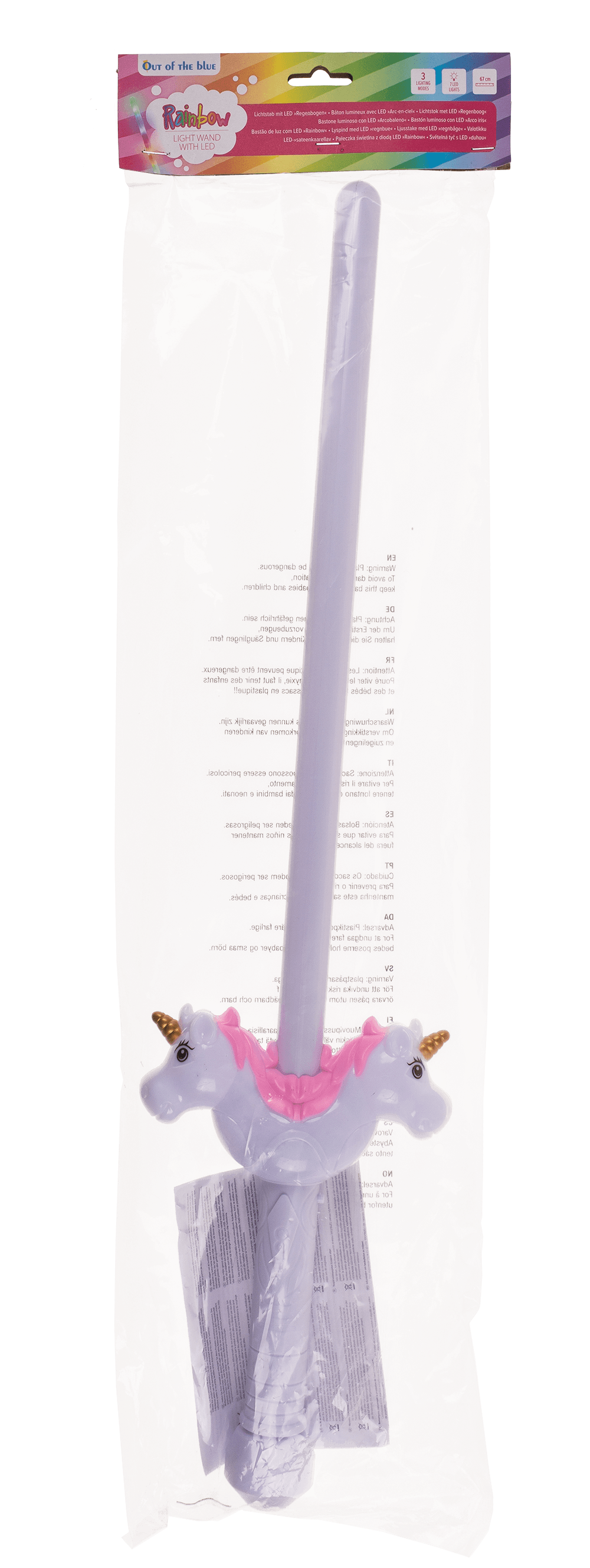 Wand with LED, Unicorn, approx. 67 cm,