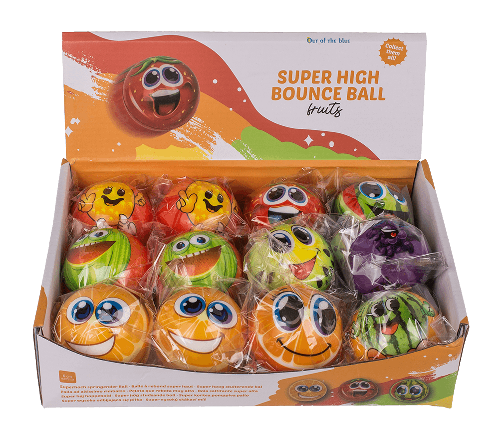 Super high bouncing ball, Fruits,