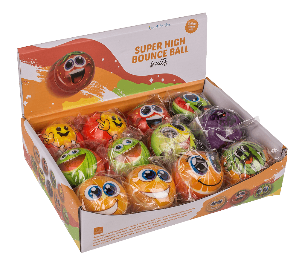 Super high bouncing ball, Fruits,