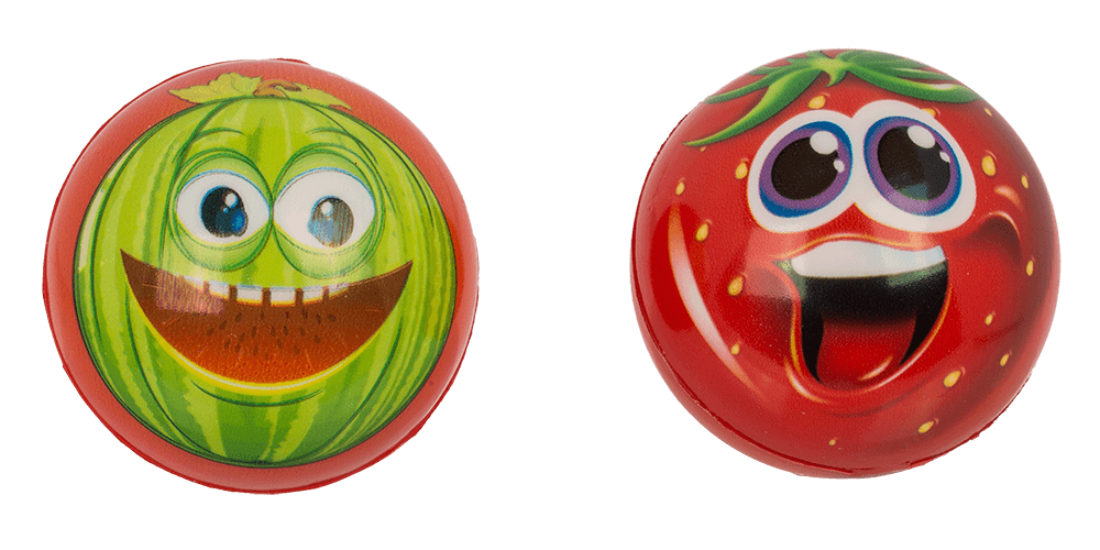 Super high bouncing ball, Fruits,