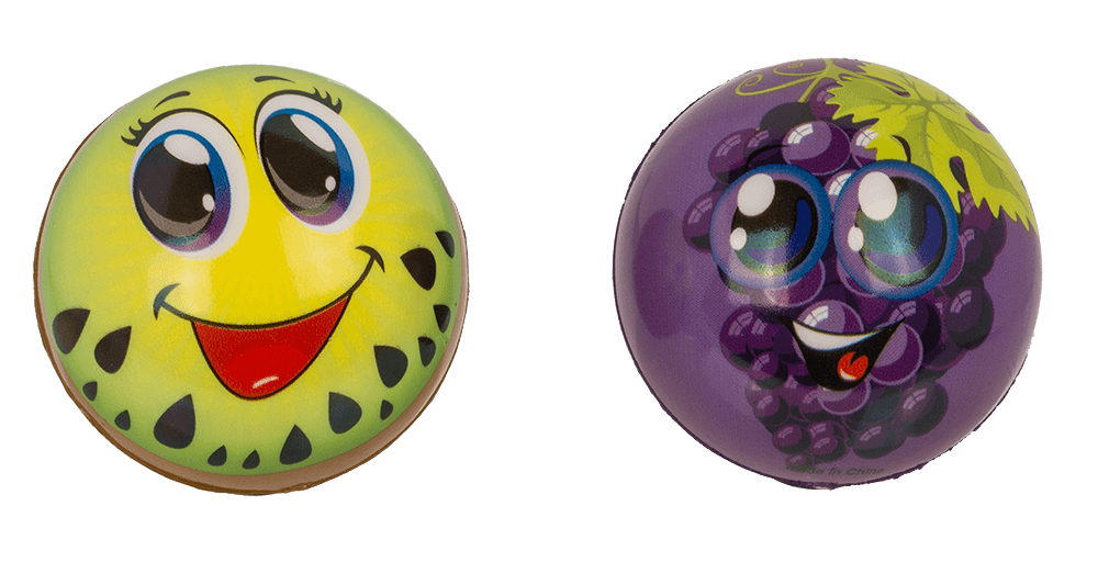 Super high bouncing ball, Fruits,