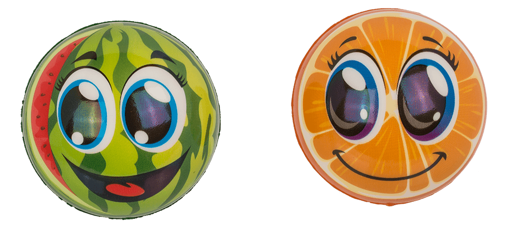 Super high bouncing ball, Fruits,