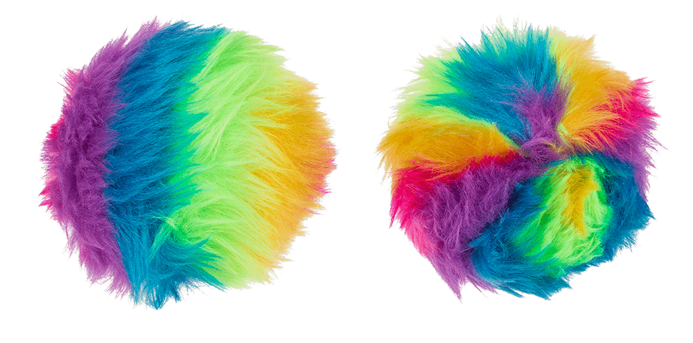 Plush squish ball, Rainbow, 7,5 cm,