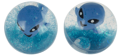 Flashing bouncing ball, Alien, 6,5 cm,
