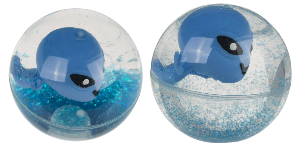 Flashing bouncing ball, Alien, 6,5 cm,
