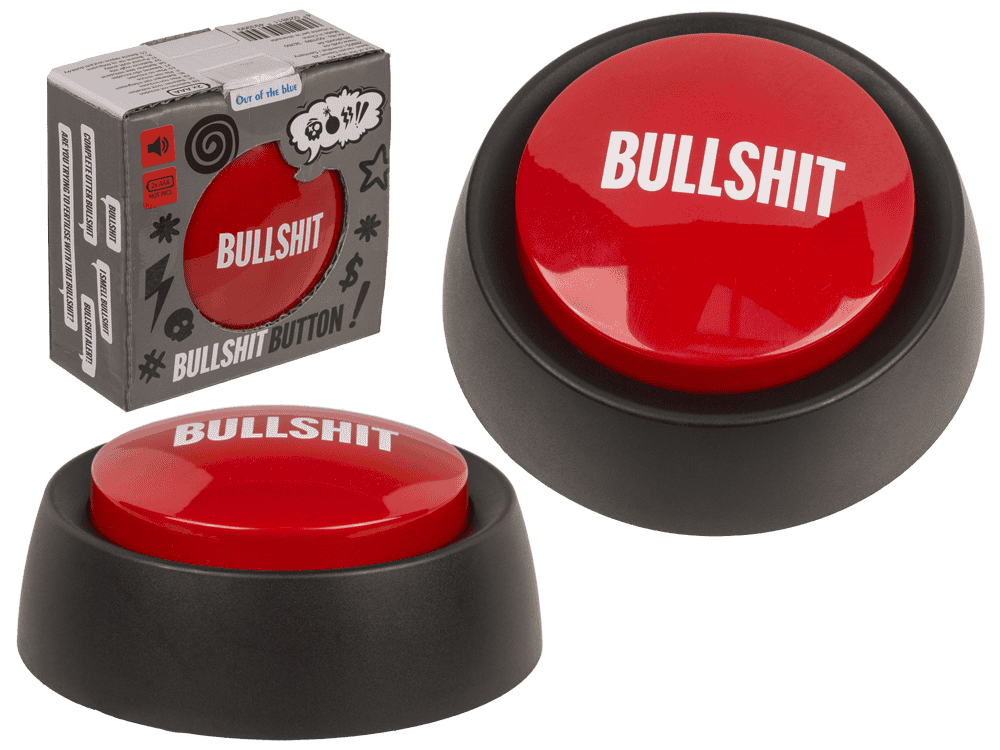 Bullshit Button, 9 cm, mit 6 sounds,